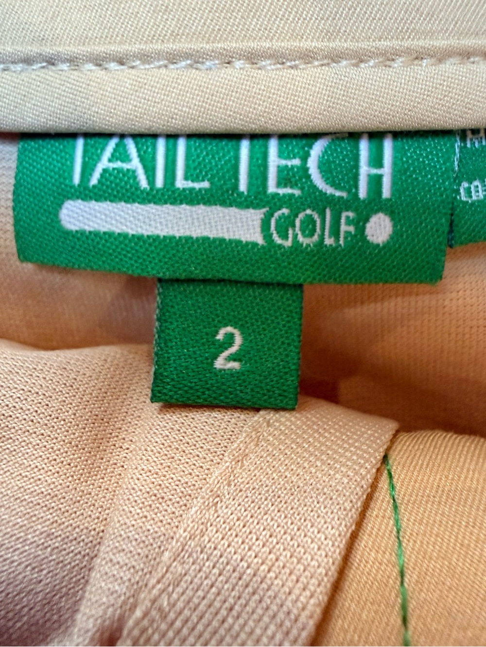 NWT Tail Tech Golf Skort Skirt Size 2 Beige Performance Stretch Athletic Preppy - Picture 2 of 15